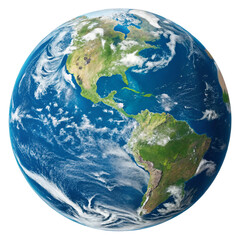 earth globe on white background