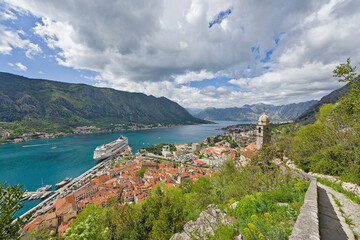 View on Kotor bay from the fortification