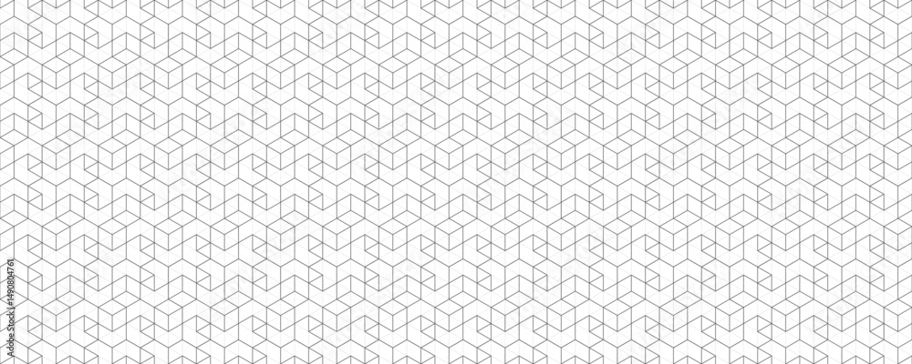 Leinwandbilder Abstract vector background with a seamless pattern of simple geometric shapes. Stylish vector texture