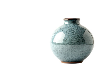 A serene handmade ceramic vase showcases tranquility and artistry evoking a sense of peace in on transparent background