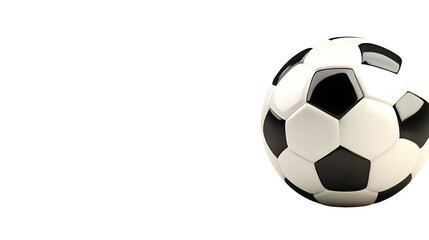 Fototapeta premium Close-Up View of a Classic Black and White Soccer Ball on a Plain Background Perfect for Sports Photography