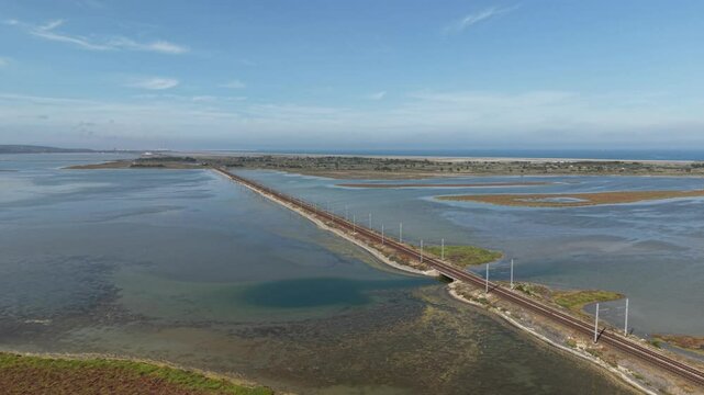 La ligne sncf entre Leucate La Franqui et Port la Nouvelle.