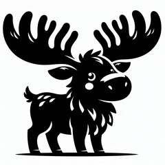 Obraz premium moose silhouette image