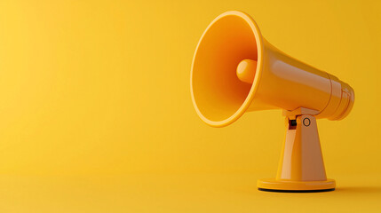 Vibrant Yellow Megaphone for Creative Marketing Campaigns