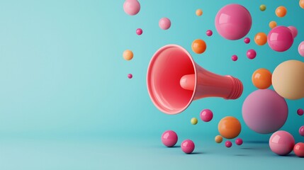 Creative Marketing Campaign Theme with Colorful 3D Elements
