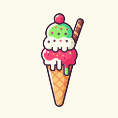 ice cream vector illustration