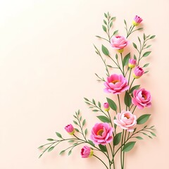 Naklejka premium Flowers frame card