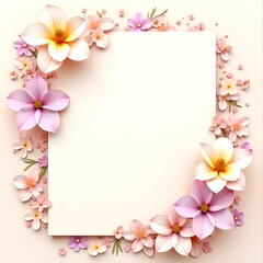 Naklejka premium Flowers frame card