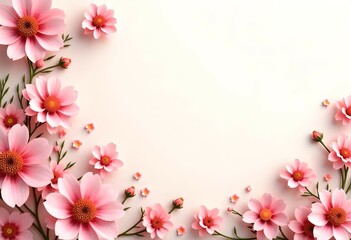 Obraz premium Flowers frame card