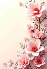 Naklejka premium Flowers frame card