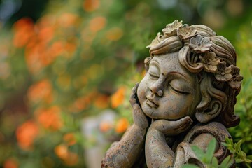 statue of an angel in love