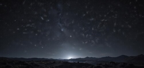 Fototapeta premium Dark, starlit night sky, countless glittering stars , glitter, dark, nighttime