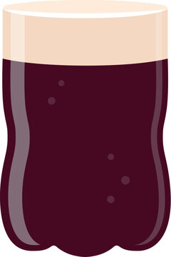 Fernet con coca, traditional Argentine drink. Vector icon, cartoon illustration.