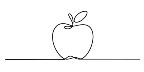 set of black vector continuous one line apple drawing style Simple Line Drawing Apples Minimalist Design, Simple Line Drawing Apples Minimalist Design,