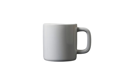 Blank white coffee mug isolated on transparent background