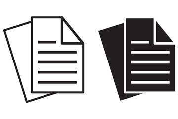 Document icon isolated on white background. Document icon in trendy design style. Document vector icon modern and simple flat symbol for web site, mobile app, UI.