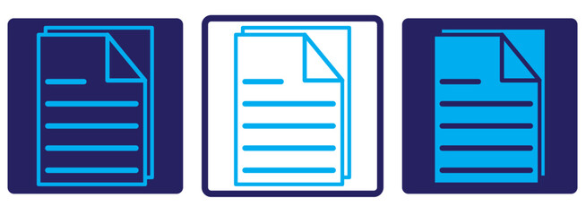 Documents icon Thin line art isolated