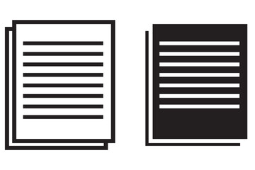 Documents icon Thin line art isolated