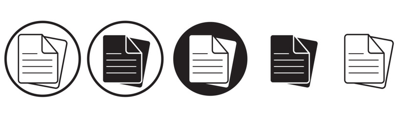 Document icon vector isolated on white background. Paper icon. File Icon
