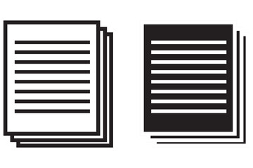 Document icon vector isolated on white background. Paper icon. File Icon