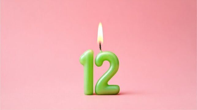 Birthday candle number twelve