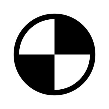 Center of gravity icon vector for package balance