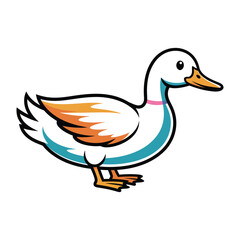 Obraz premium A beautiful duck in vector art 