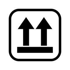 This way up icon vector for correct orientation