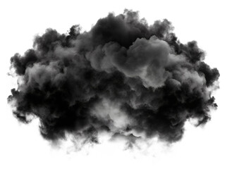 White clouds isolated on transparent background. Generative Ai png