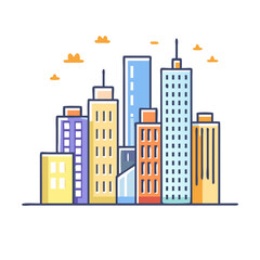 Obraz premium City Skyline Illustration 