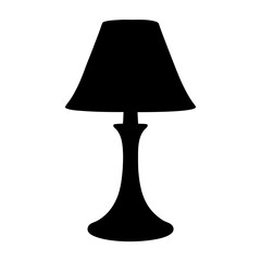 Fototapeta premium Elegant table lamp silhouette providing a soft glow in the darkness