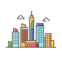 Obraz premium City Skyline Illustration 