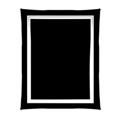 Abstract black rectangular frame with white border for artistic presentation