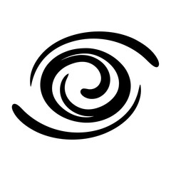 Abstract spiral vortex design element representing flow, movement, and dynamic energy