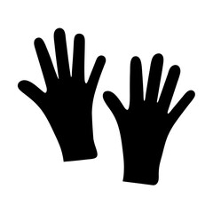 Two Black Hands Displayed on a White Background Giving a Calm Feeling