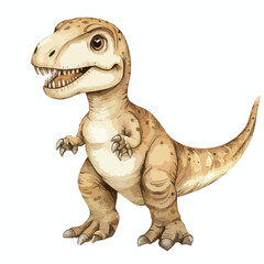 Obraz premium Adorable Cartoon Tyrannosaurus Rex with Detailed Skin and Friendly Expression