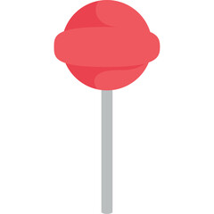 Minimalist Candy Design of a Sweet Lollipop Icon
