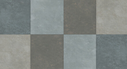 Fototapeta premium Industrial Abstract Tile Pattern with Multicolored Concrete Texture Background