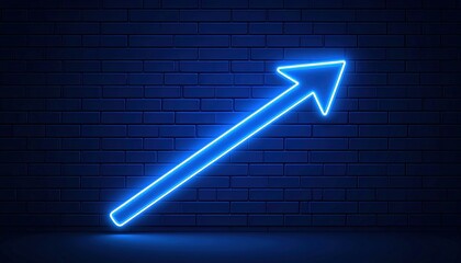 Neon Arrow Brick Wall.
