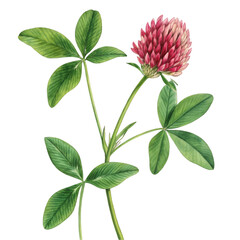 Red clover isolated on white background