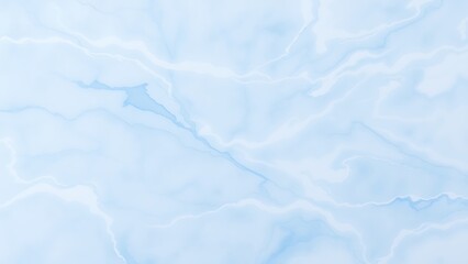 Obraz premium Sky Blue and Cloud White Marble with Watercolor Effect