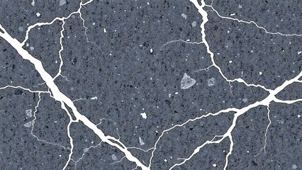 Obraz premium Storm Grey Granite with Sharp White Fractures