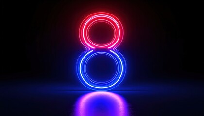 Neon Number 8.