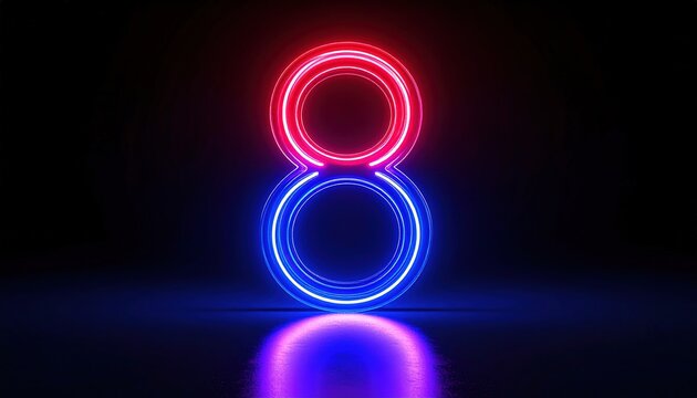Neon Number 8.