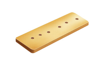 The charm of a golden calculator with round buttons reminiscent of vintage design in isometric on transparent background