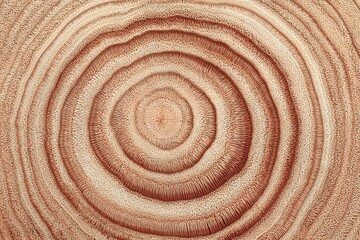 Wood grain of Tree rings: Close-up shot showcases a detailed wood grain pattern, focusing on the intricate tree rings, highlighting the beauty of natural textures, and timelessness.