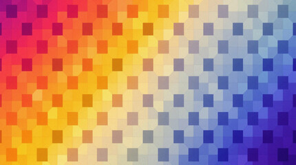 Fototapeta premium A vibrant, abstract design featuring a spectrum of colors that transition seamlessly, this artwork offers a playful perspective of a pixelated background, perfect for creating a bold statement.