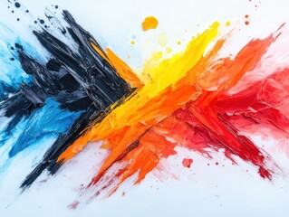 Dynamic abstract art explosion studio digital artwork colorful environment close-up creative expression