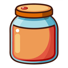 Hand Drawn Mason Jar Bottle Vector Clipart. for label mockups, cafe menu elements, organic product packaging, and decorative graphics.
