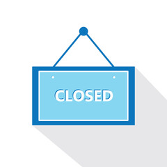 closed store sign board icon vector sign